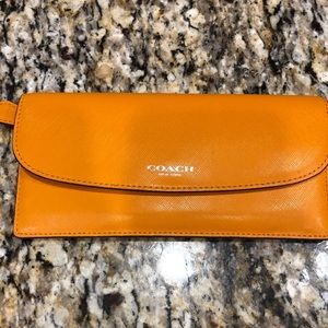 Coach orange wallet